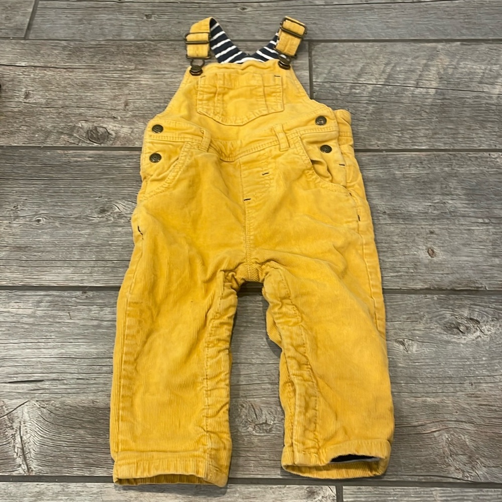 Baby Boden Yellow Corduroy Overalls